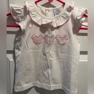 EUC Little Bluebird Smocks Disney Mickey Mouse top, Sz.2T